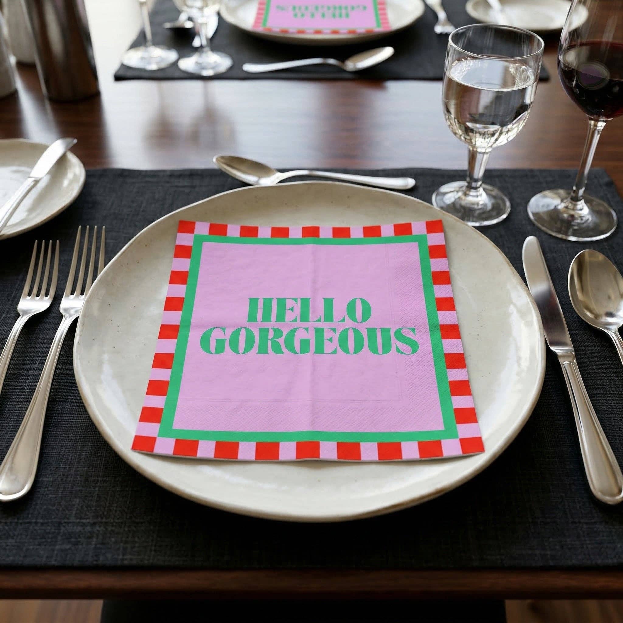 Servetit hello georgeous – lautasliinat 33x33 cm - Lempi Lifestyle