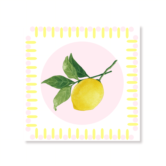 Servetit sitruunakuosilla – lautasliinat 33x33 cm - Lempi Lifestyle
