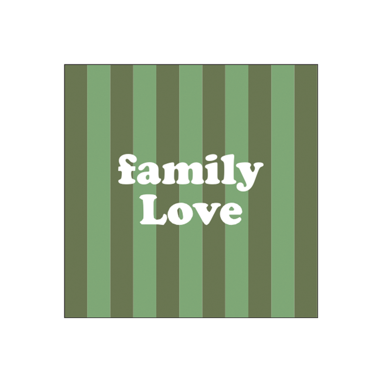 Servetti Family love, vihreä raita - Lempi Lifestyle