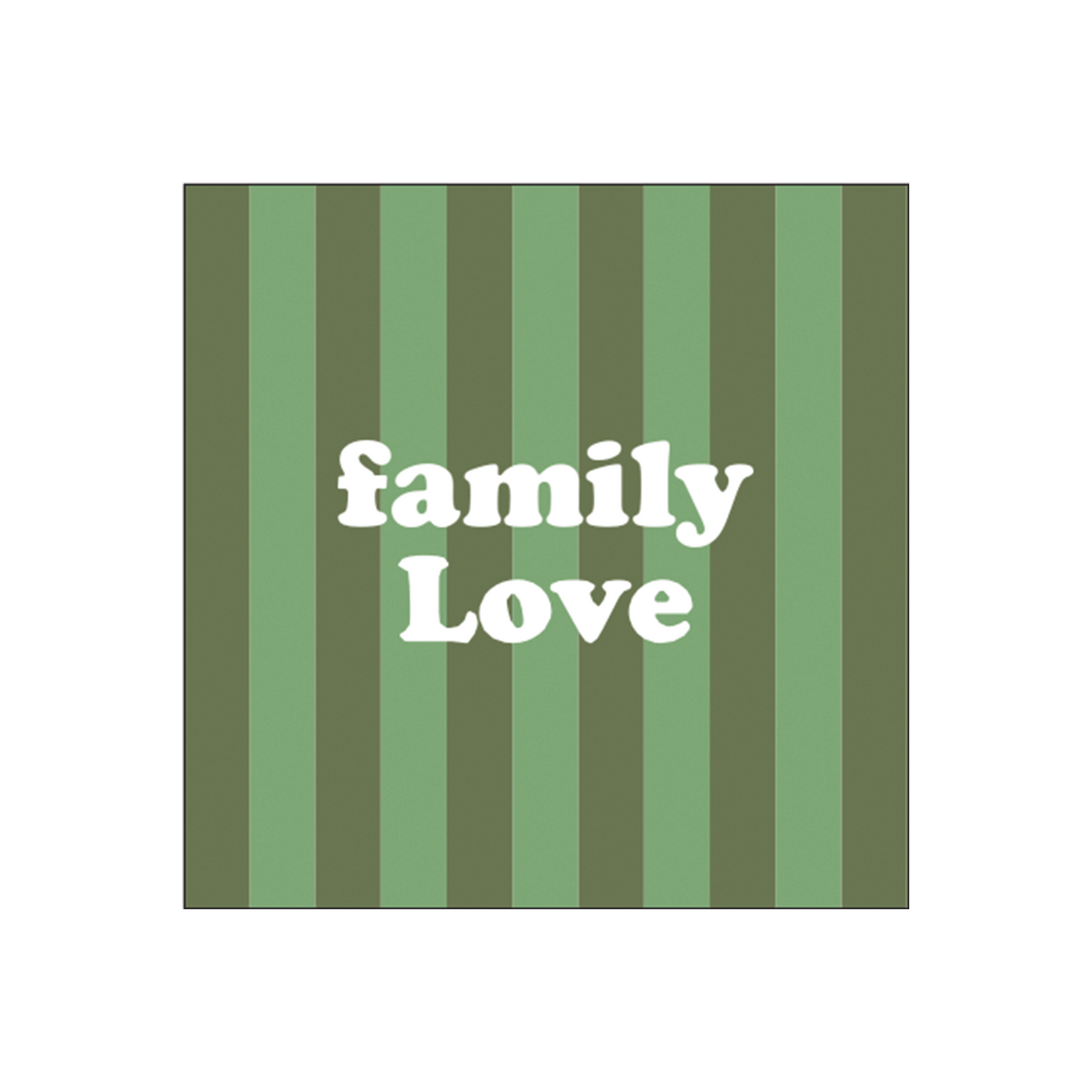 Servetti Family love, vihreä raita - Lempi Lifestyle