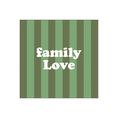 Servetti Family love, vihreä raita - Lempi Lifestyle