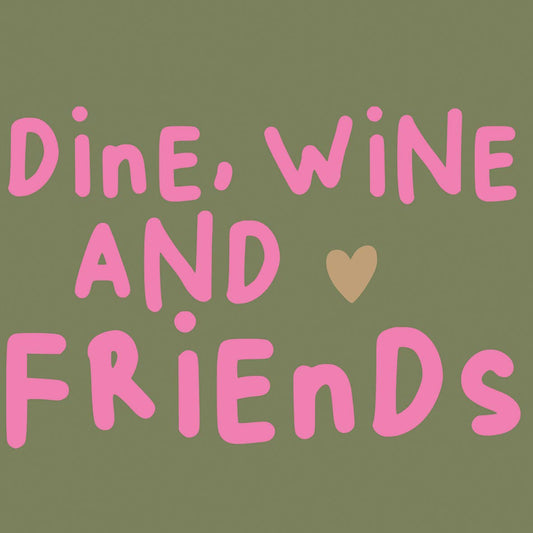 Servetti - Lautasliina Wine, Dine, Friends 33x33 cm - Lempi Lifestyle