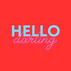 Sisustuslaatta 10x10cm - HELLO DARLING - Lempi Lifestyle