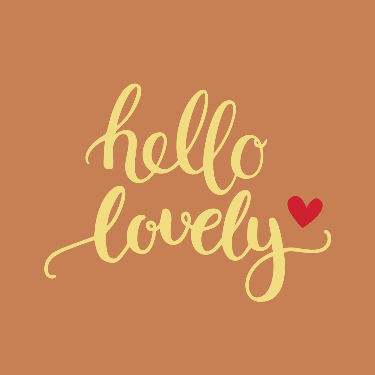 Sisustuslaatta 10x10cm - Hello lovely - Lempi Lifestyle