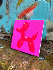 Sisustuslaatta 10x10cm - ilmapallo koira - Lempi Lifestyle