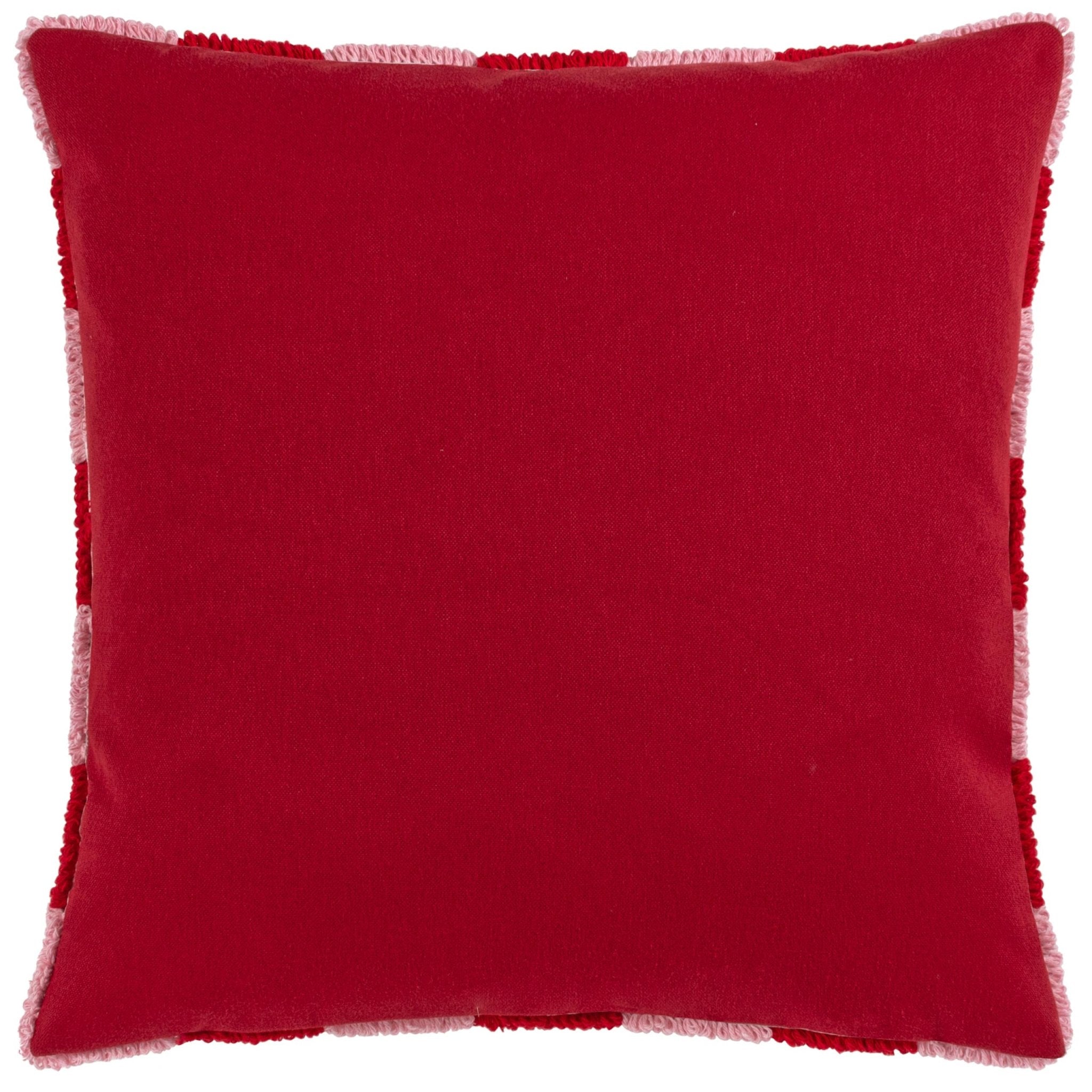 Sisustustyyny ruudullinen - punapinkki koristetyyny 45 x 45 cm - Lempi Lifestyle