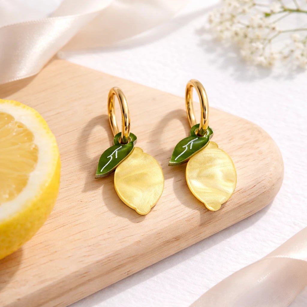 Sitruuna - aiheiset korvakorut - Lempi Lifestyle