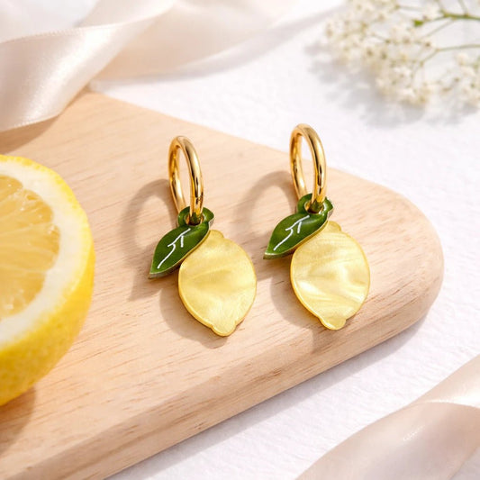 Sitruuna - aiheiset korvakorut - Lempi Lifestyle