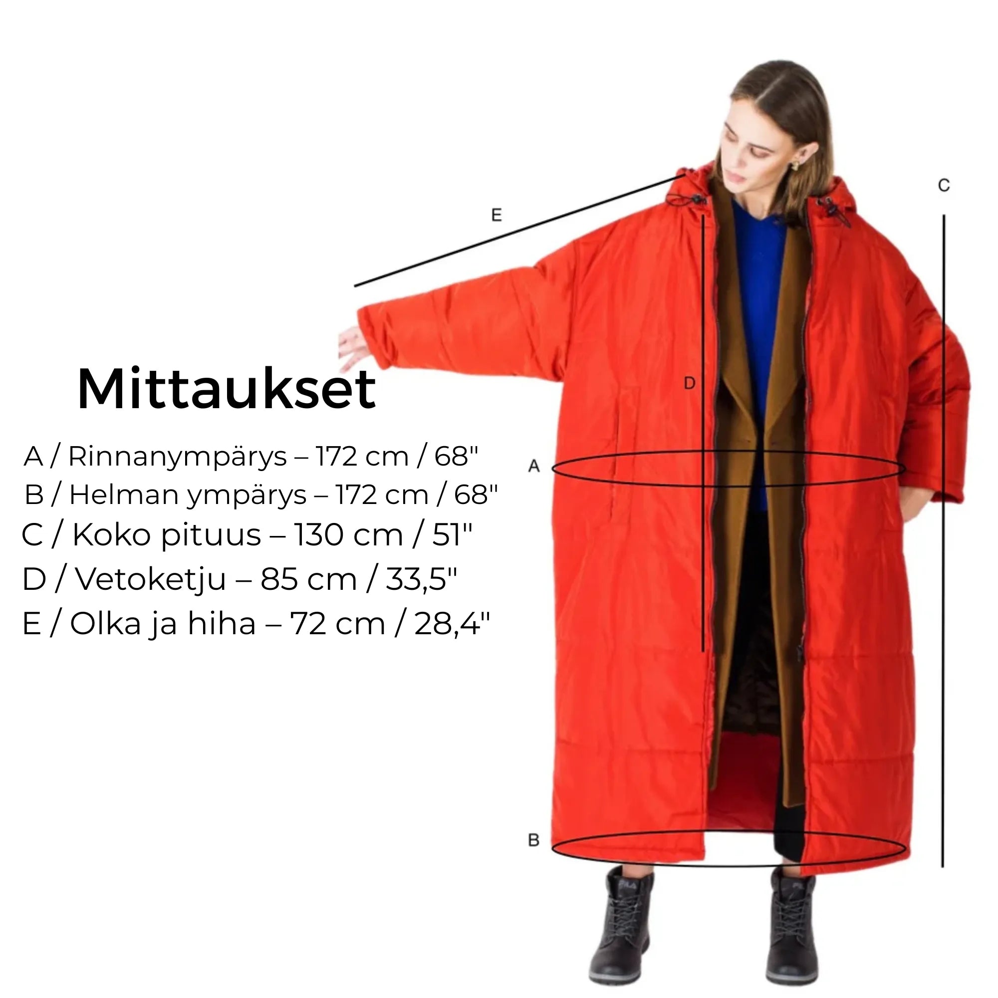 Sittingsuits St Tropez - Pitkä toppatakki aikuislle ONESIZE - Lempi Lifestyle