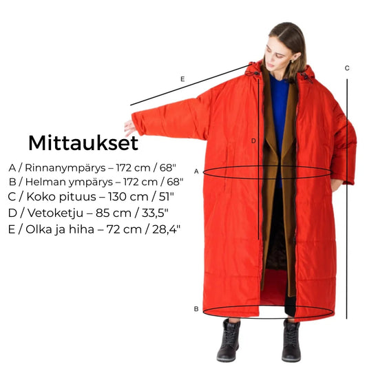 Sittingsuits St Tropez - Pitkä toppatakki aikuislle ONESIZE - Lempi Lifestyle