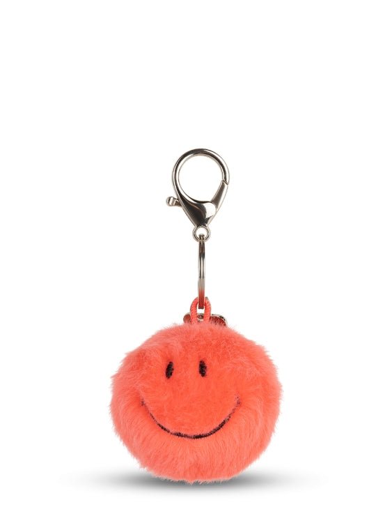 Smiley pörröinen avaimenperä I korallinpunainen 4,5 cm - Lempi Lifestyle