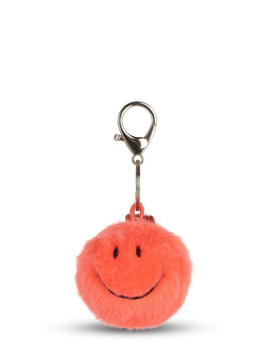 Smiley pörröinen avaimenperä I korallinpunainen 4,5 cm - Lempi Lifestyle