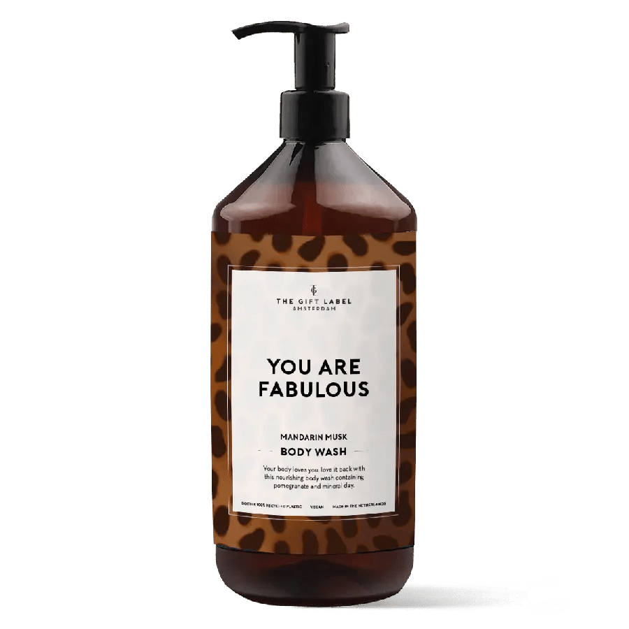 Suihkusaippua The Gift Label You Are Fabulous I vegaaninen suihkugeeli 1000 ml - Lempi Lifestyle