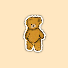 Teddy Bear -tarra – nallekarhu, matta vinyylitarra 6 cm - Lempi Lifestyle