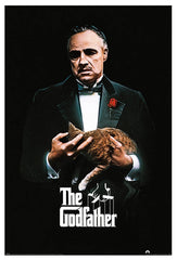 The Godfather - juliste 91,5 x 61 cm – Ikoninen Don Corleone ja kissa - Lempi Lifestyle