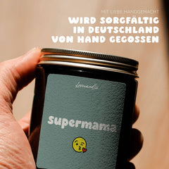 Tuoksukynttilä lasipurkissa - Supermama, vanilija - Lempi Lifestyle