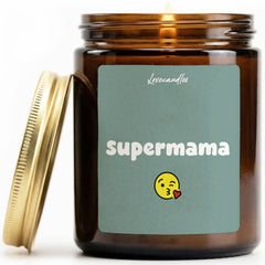 Tuoksukynttilä lasipurkissa - Supermama, vanilija - Lempi Lifestyle