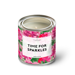 Tuoksukynttilä peltirasiassa - Time For Sparkles, Fresh Cotton - Lempi Lifestyle