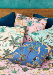Tyyny jungle, sininen 45 X 45cm - Lempi Lifestyle