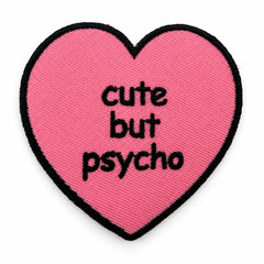 Kangasmerkki - Cute but psycho haalarimerkki - Lempi Lifestyle