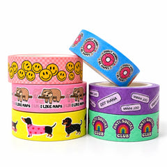 Koristeteippi 6 eri kuosia - washi tape