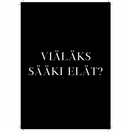 Viäläks Sääki Elät? - Kortti - huumorikortit,