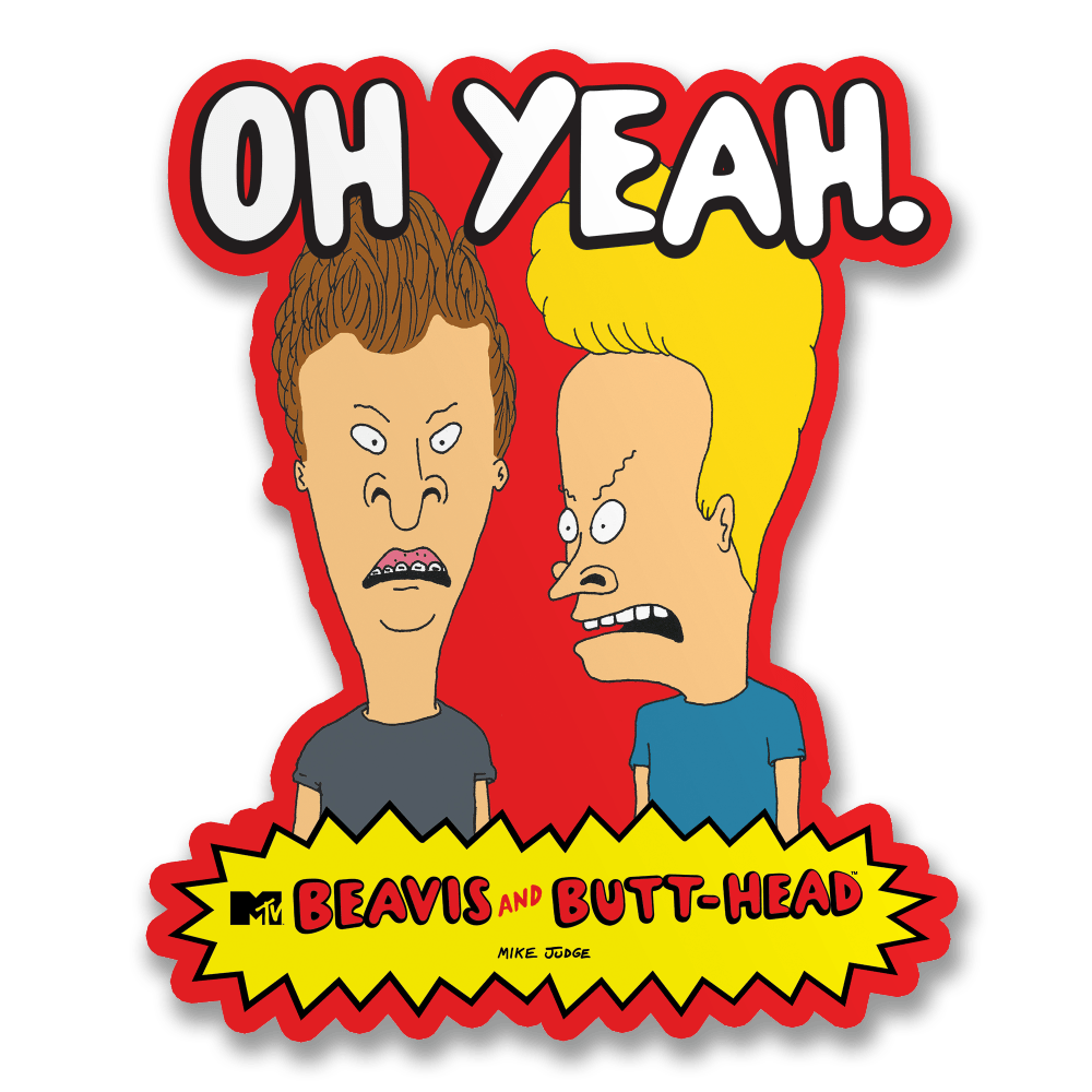 Vinyylitarra - Beavis and Butt-Head Oh Yeah! Stickers - Lempi Lifestyle