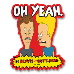 Vinyylitarra - Beavis and Butt-Head Oh Yeah! Stickers - Lempi Lifestyle