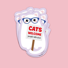 Vinyylitarra Cats Welcome People Tolerate - Lempi Lifestyle