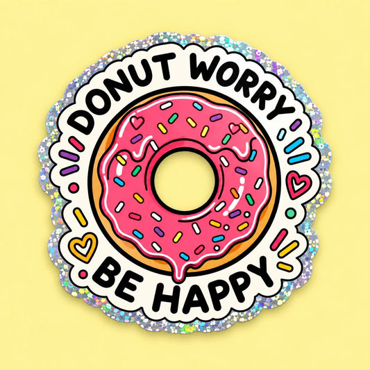 Vinyylitarra - Donut worry be happy - Lempi Lifestyle