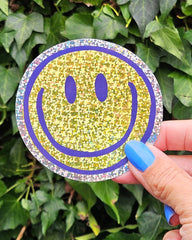 Vinyylitarra, glitter hymynaama smiley - Lempi Lifestyle