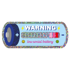 Vinyylitarra Glitter - Low social battery - Lempi Lifestyle