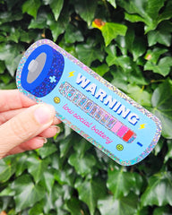 Vinyylitarra Glitter - Low social battery - Lempi Lifestyle
