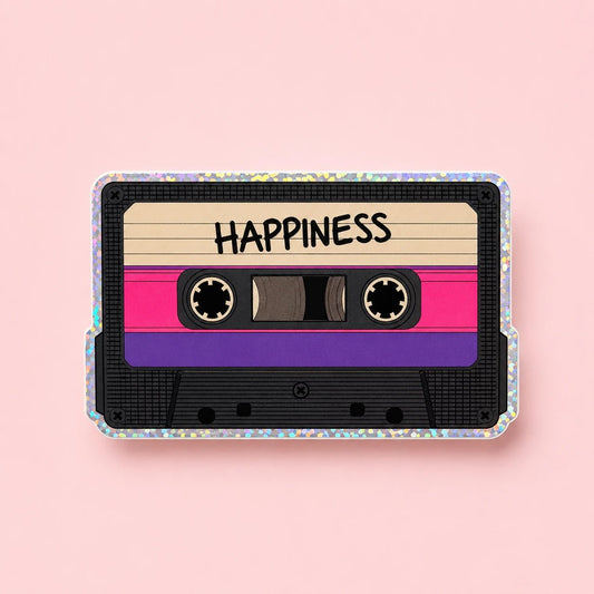 Vinyylitarra - Happiness kasetti tarra - Lempi Lifestyle