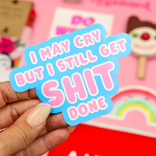 Vinyylitarra I may cry but I still get shit done - Lempi Lifestyle