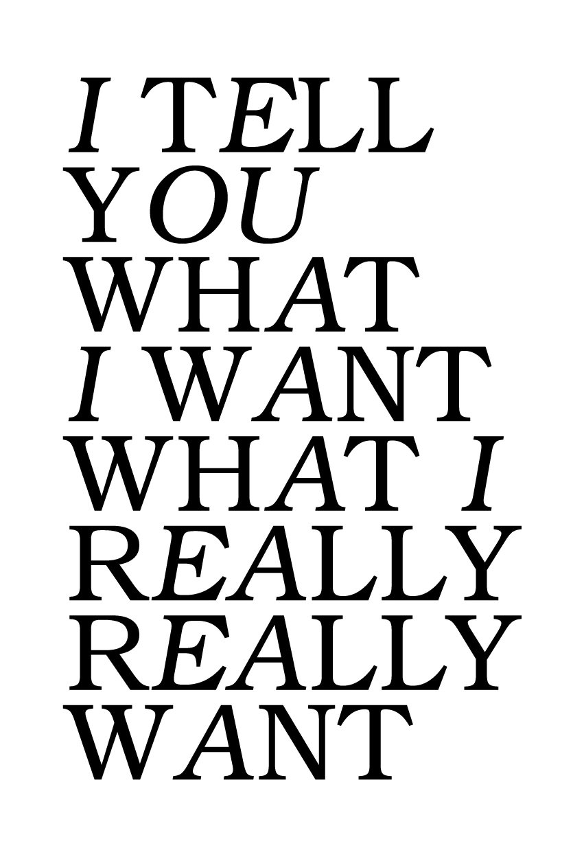 Vinyylitarra - I tell you what I want - Lempi Lifestyle