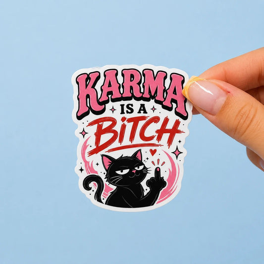 Vinyylitarra - Karma is a bitch kissatarra - Lempi Lifestyle