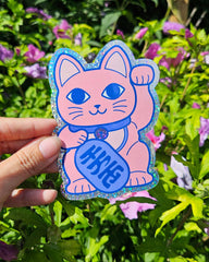 Vinyylitarra kissa , Glitter Maneki Neko Lucky Cat - Lempi Lifestyle