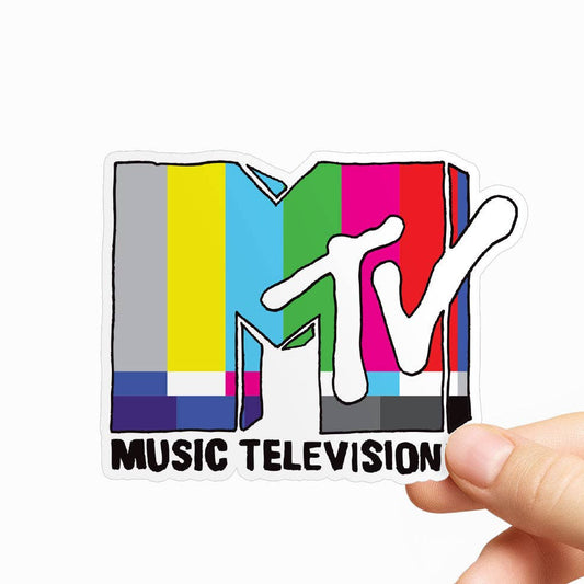Vinyylitarra Music television - MTV Test Image Logo Sticker - Lempi Lifestyle