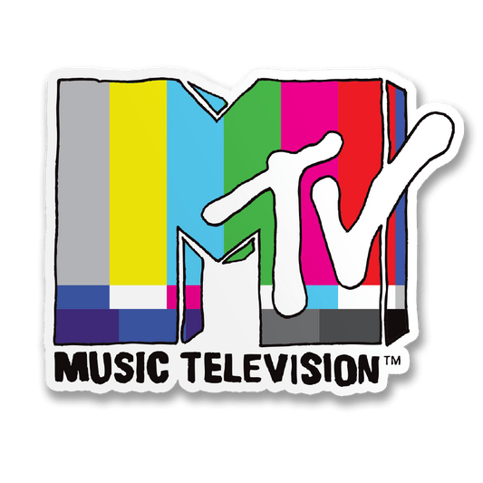 Vinyylitarra Music television - MTV Test Image Logo Sticker - Lempi Lifestyle
