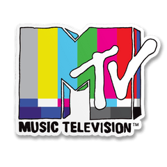 Vinyylitarra Music television - MTV Test Image Logo Sticker - Lempi Lifestyle