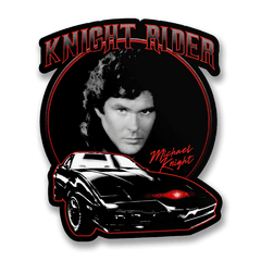 Vinyylitarra Ritariässä - Michael Knight & K.I.T.T. Stickers - Lempi Lifestyle