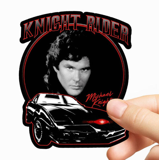 Vinyylitarra Ritariässä - Michael Knight & K.I.T.T. Stickers - Lempi Lifestyle