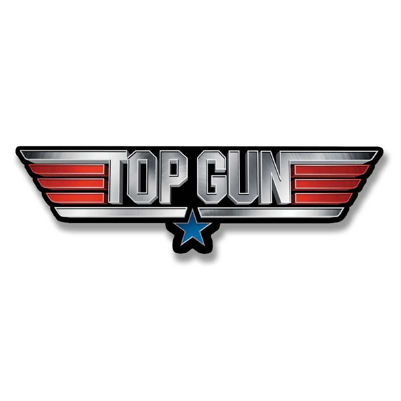 Vinyylitarra - Top Gun Metal Logo Sticker - Lempi Lifestyle